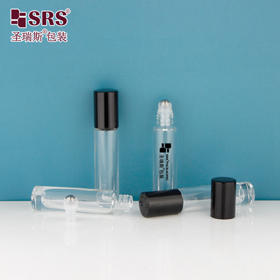 GB1-5ML หนาด้านล่างหรูหรา กระจกโปร่ง Roll-On ลูกเหล็กสําหรับกล่องน้ําหอม Applicator