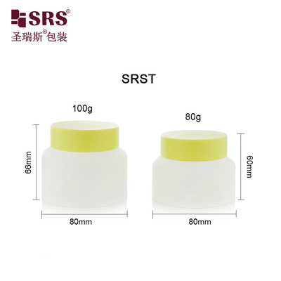 SRST-80g 100g PP PCR รอบ ออกแบบใหม่ สกรูบร่างกาย ครีม กระป๋องกระป๋อง วัสดุที่เป็นมิตรต่อสิ่งแวดล้อม
