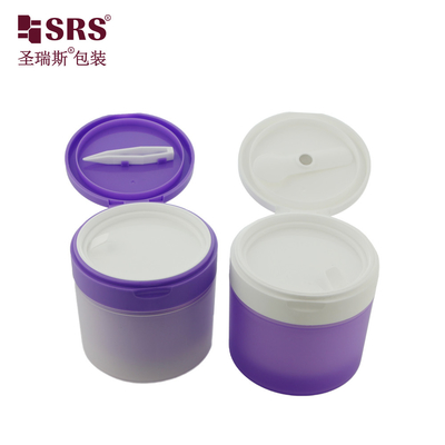 SRS1 120g 150g PP PCR พลาสติกรีสไซเคิล สะดวกต่อสิ่งแวดล้อม เจลผม ครีมร่างกาย กระปุกบรรจุบรรจุด้วยพิมพ์