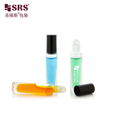 GB1-5ml ผนังหนา กระเป๋าว่างใส ขนาดกระเป๋าว่าง สวย ปลาสติก Cap กระบอก รูปทรง nail oil applicator Glass Roll On Bottle