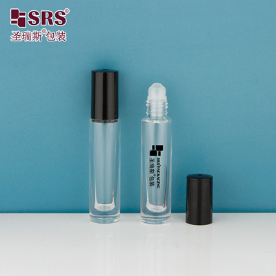 GB1-5ML Mini Cute High End Thick Bottom Transparent Clear Roll On Bottle สําหรับน้ํามันหอมที่จําเป็น เครื่องใช้กลม