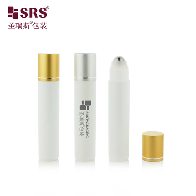 RPA-35ML สีขาวเสร็จ Matte PP PCR รีไซเคิล สะดวกต่อสิ่งแวดล้อม โรลเลอร์สแตนเลส บอลนวด Serum กระป๋องสําหรับเส้นผม Serum