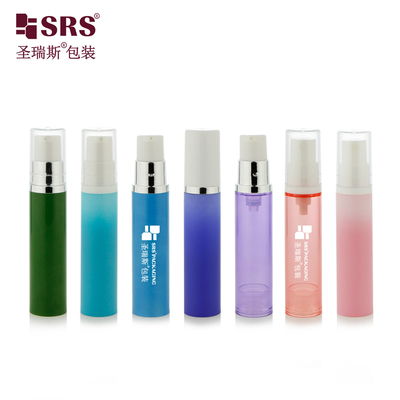 A003 5ml 10ml 12ml 15ml การปรับแต่ง การพิมพ์ตกแต่ง กล่องปั๊มพลาสติกที่ไม่มีลมสําหรับกรดหน้า