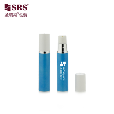 A003 5 ml โลหะสีเงิน กระเป๋าฉีดไหล่ สีแข็ง พลาสติกเปล่า ปั๊มไม่มีอากาศ ถังบรรจุ