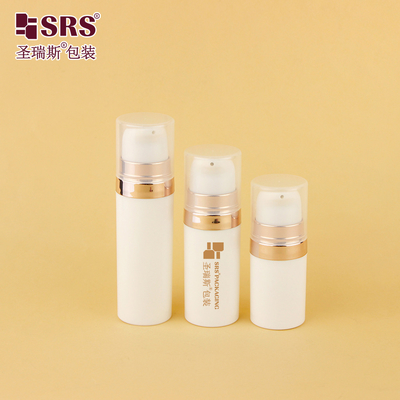 A028 5ml 10ml 15ml 20ml เงินเปล่า PP รอบ วัสดุรีไซเคิล กระเป๋า เจลใบหน้า ปั๊มไม่มีลม กระป๋องตัวอย่าง การฉีด สีการปรับแต่ง
