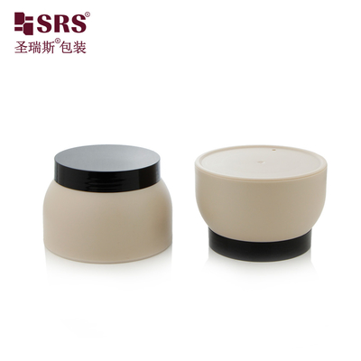 SRSP1 50 กรัม 100 กรัม การปรับแต่งการฉีด สี พลาสติก PP ผนังคู่ กระปุกรูปร่างกระปุก ถังสําหรับครีมร่างกาย