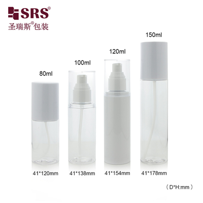 24/410 ใบรับรอง PET PCR ใบรับรอง PET พลาสติก ข้างเปล่า ปรับแต่งสี ขาว กล่องโลชั่น สําหรับพื้นฐาน เจลเซรมใบหน้า