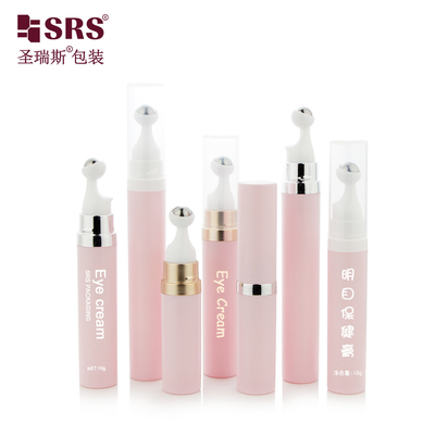 A0035 การออกแบบแบบแบบไม่มีอากาศ การปรับแต่งการวาดภาพสีสีสีสีเหล็ก สีชมพู พิมพ์ Roll On Bottle For Eye Gel