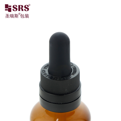 D007 กระป๋องแก้วแอมเบอร์ 5ml 10ml 15ml 30ml 50ml 100ml พร้อมพิมพ์ปริมาณ สําหรับบรรจุน้ํามันอิทธิพล์ ไม่มีการรั่ว