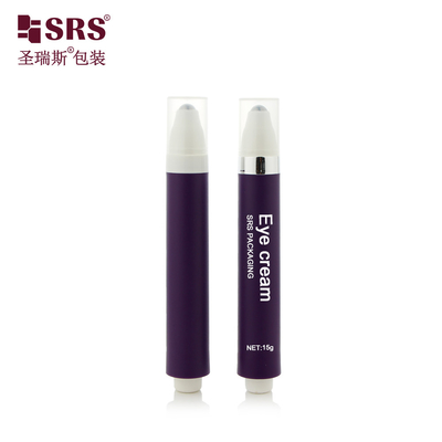 AY 10ML 15ML กระปุกพลาสติกพิมพ์ออกแบบ กระปุกนวดม้วนไร้อากาศสําหรับเยลดน้ําตา