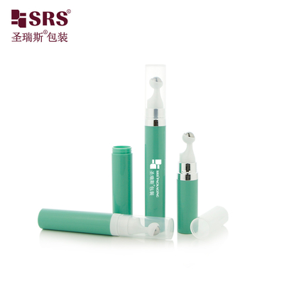 A0035 7.5ml 10ml 15ml ขนาดกระเป๋าเดินทาง พลาสติก PP PCR กลม กระป๋องปั๊มไม่มีอากาศ กระป๋องกรองแบบสล็อป-ออน