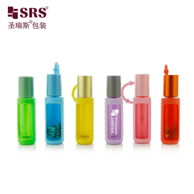 BLPM-10ML Luxury Empty Clear Glass Roll บนบรรจุขวดน้ํามันอิทธิพล์ พร้อมฝาซิลิโคน