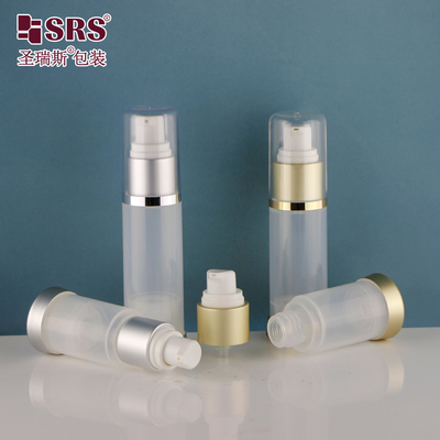 A025 15ml 30ml 50ml PP ใส กระจ่างกระจ่าง ปรับแต่งหน้ากากดูแลผิว หน้ากากเยล ปั๊มไม่มีอากาศ กระปุกบรรจุ