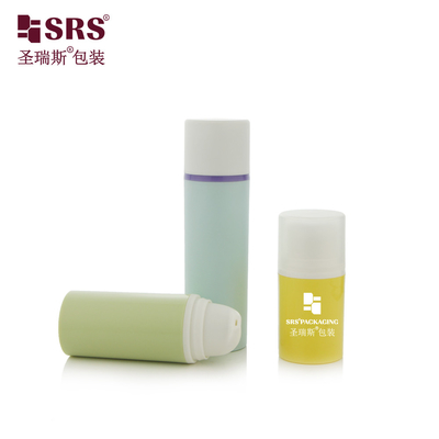PA0203 15ml 30ml 50ml กระเป๋าเครื่องสําอางเปล่า สูตรฉีดกลม สีตามสั่ง PP PCR กล่องปั๊มไร้อากาศ