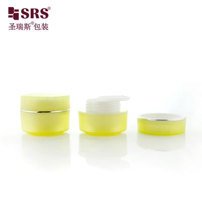 SRSI 15g 30g 50g แมท ปลาสติกครึ่งโปร่ง สี PP เจลใบหน้า ครีมตา ถังเครื่องสําอาง
