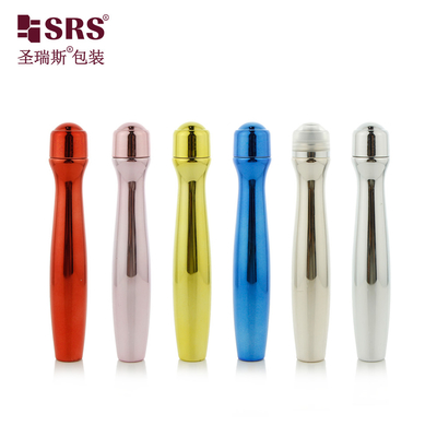 SRS8447-15ML กระปุกพลาสติก PETG ที่โลหะกระจ่างใสบนขวด สําหรับนวดเยลตา