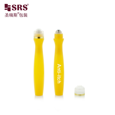 SRS8447-15ML การฉีดเป่าสีเหลืองกระจ่างกระจก PETG พลาสติกม้วนบนเหล็ก กระปุกกล่องกล่องกล่องกล่องกล่องกล่อง