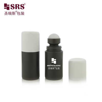 RPPC1-60ML สะอาดต่อสิ่งแวดล้อม Roll On Deodorant Roll On Bottle Double Walled Child Safe ผลิตจาก PP ย้อนกลับไป