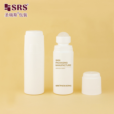 RPPDF-90ML รูปทรงกลม พลาสติกเยลบรรเทาอาการเจ็บปวด Roll On Roller Ball กระป๋อง applicator Packaging