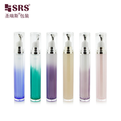 LR001-15ML กระป๋องแอคริลิกระบายหลังสองผนังหรูหรา สําหรับกรดตา การปรับแต่งกระป๋องสีที่มีเครื่องใช้ซิงค์