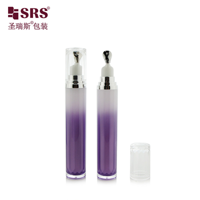 LR001-15ML เงินทอง ซิงค์ โฮดโลหะ Applicator Luxury ไม่มีการรั่วไหล ครีมดูแลผิวหนังตา โลชั่น เจล Acrylic ขวดผู้ผลิต
