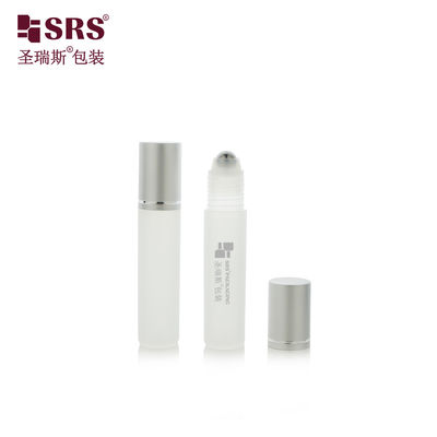 RPA-10ML ขวดเอสเซนส์ผมแบบลูกกลิ้งเหล็กกล้าสี PP รีไซเคิลฉีดขึ้นรูปทรงกลม