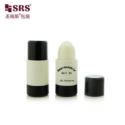 RPPE 50ml 75ml แลกเปลี่ยนได้ สําหรับฉีด สีครีมพลาสติกแบบกําหนดเอง โมโน PP PCR Roll On Bottle สําหรับเจลลดอเดอร์แอนต์