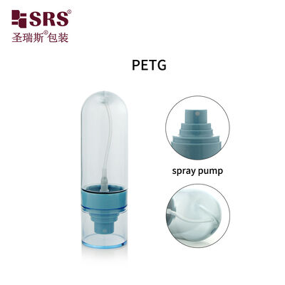 PETG02 30ml 50ml 60ml 80ml 100ml Empty Custom Semi-transparent Colored Blue PETG Spray Pump Bottle For Skincare Toner
