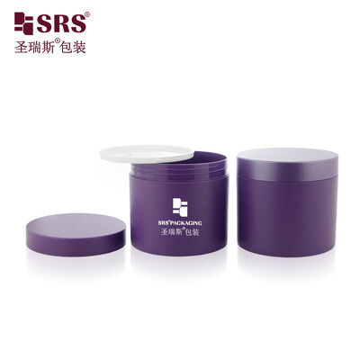 SRSQ 400g Luxury PP PCR Recycled Eco-friendly Plastic Cream Jar Container For Body Scrub