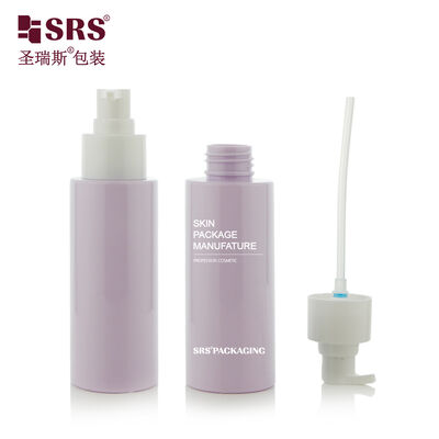 ขวดปั๊มโลชั่น PET 100ML คุณภาพสูง ปรับแต่งสี บรรจุภัณฑ์ครีมทาหน้าพลาสติก