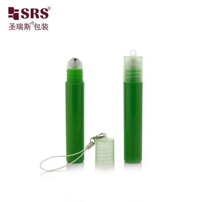Portable PP Roll On Bottle With Hook Leak Proof Travel Cosmetic Essential Oil Roller Bottle