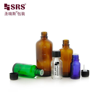 SRS Custom Logo Glass Bottle With Euro Dropper Cap for Aromatherapy Fragrance Oil