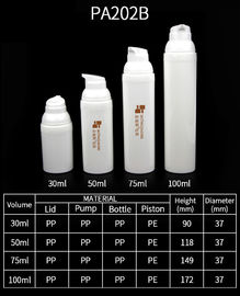 กระป๋องปั๊มปัดอากาศ 30ml 50ml 75ml 100ml สีขาวที่เป็นมิตรต่อสิ่งแวดล้อม pp
