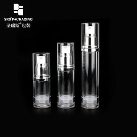 AS กระป๋องว่างใส 15ml 30ml 50ml พลาสติกเครื่องสําอาง ปั๊มไม่มีลม