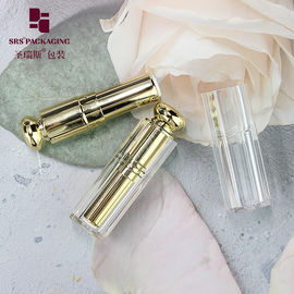 bling สี่เหลี่ยมรูปทรงพิเศษ เครื่องสําอางพลาสติกเปล่า สีลิปสติกท่อสีม่วง