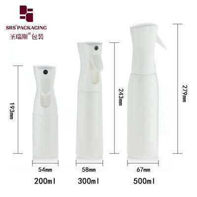 สีที่กําหนดเอง หมอกละเอียดมาก ขนาดว่าง 200ml 300ml 500ml กระป๋องพลาสติกสเปรย์ต่อเนื่อง