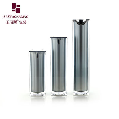 สีสีเทา การบรรจุเครื่องสําอาง ผนังคู่ โลชั่นหรู กล่องอะคริลิค 50ml