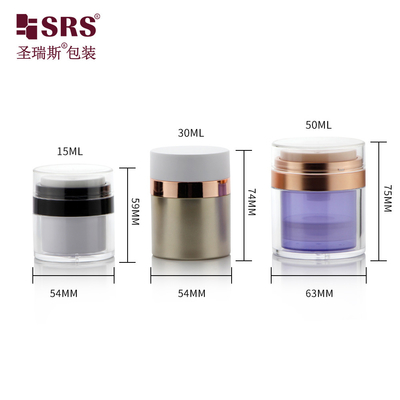 15ml 30ml 50ml ถังครีมเสริมสวย Acrylic เปลี่ยนแปลงไม่มีอากาศ
