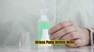 PA029 15ml 30ml 50ml ขวดปั๊มพลาสติกสุญญากาศพลาสติก PP โปร่งแสงเปล่าสาธิต