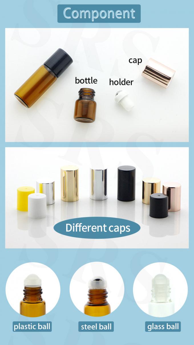 BLP-1ML Glass Roller Applicator กระป๋องม้วนกระบอกสําหรับการเก็บรักษาที่สวยงามและยั่งยืน 2